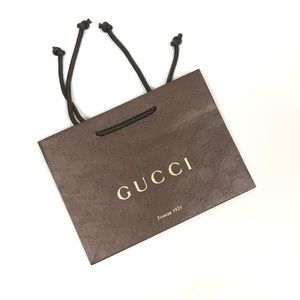 Authentic Gucci Brown Monogram Shopping Gift Bag